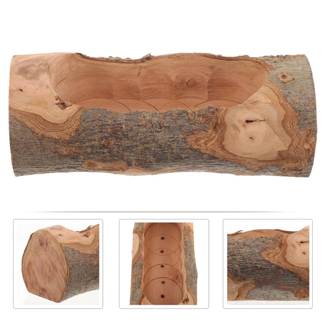 Squirrel Feeding Bowl Food Dish Guinea Pig Chinchilla Hamster Wood Feeding Bowl