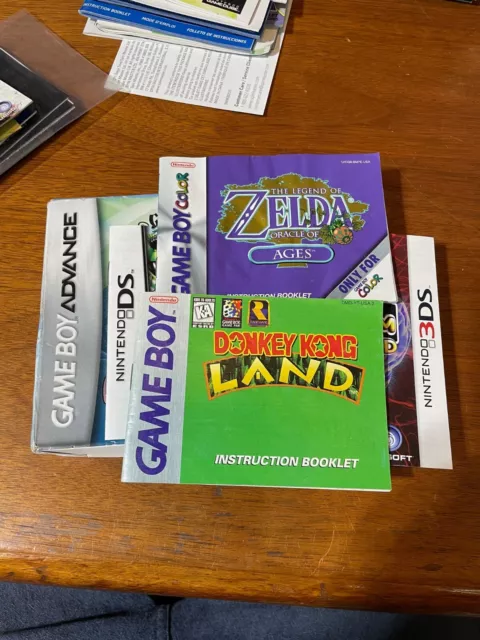 Nintendo Game Boy (GB/GBC/GBA/GBP) Video Game Manuals Only $1.98-9.98 You Choose