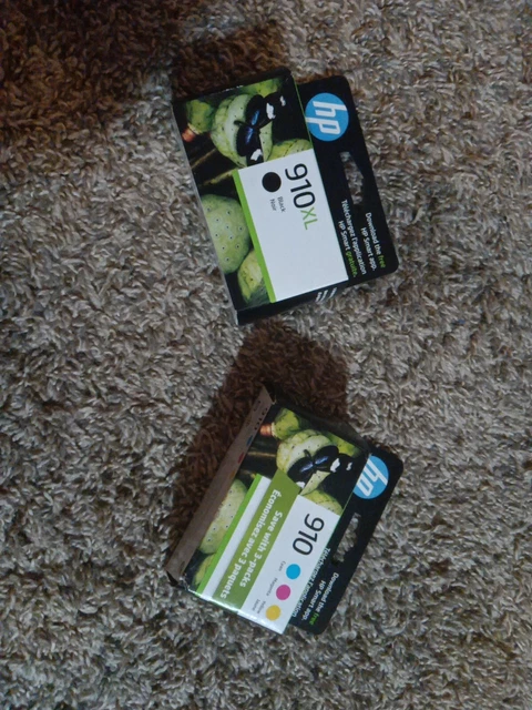 HP 910XL Printer Ink 4 Pack: XL Black & Regular Cyan, Magenta, Yellow Brand NEW!