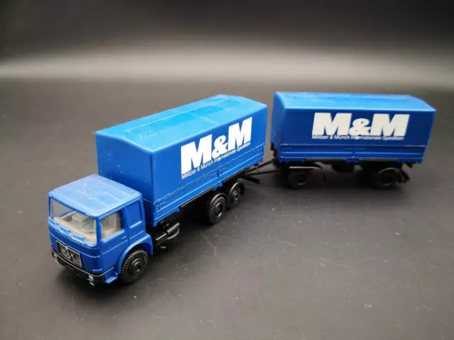 Herpa MAN F8 M&M Hängerzug *Vi913-1-0833