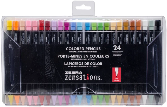 Lápices de colores Zebra Zensations 24/paquete surtido -08124