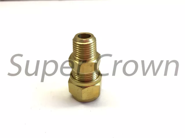 Brass CNC Machined 5/16" ID x 1/8" Male NPT Compression Connector Fitting Adapte