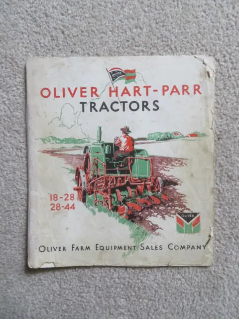 Oliver Hart-Parr Tractors 18-28 28-44 Farm Equipment Catalog