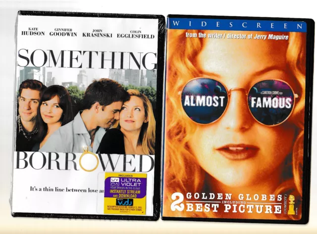 ALMOST FAMOUS / Something Borrowed (DVD Movie) Kate Hudson Lot of 2 AOB ...
