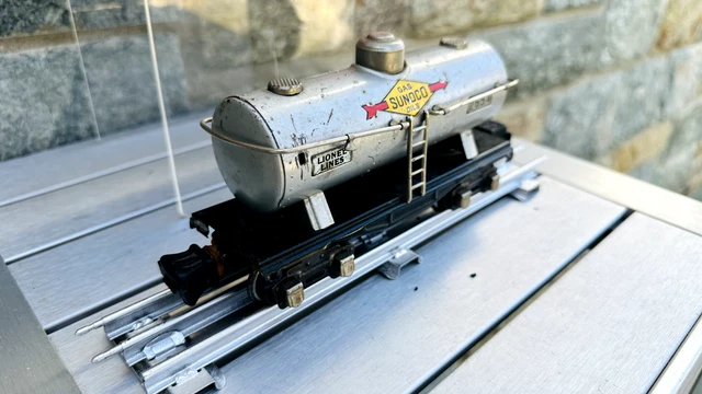 Lionel #2654 Sunoco Oil Tanker 8" PreWar 1938-42 Fragile Box Toy Train As-Is