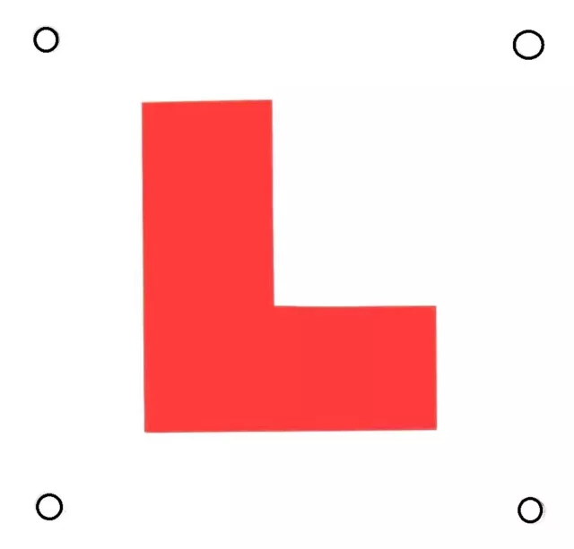 L Plate Learner Sticker Self Adhesive Fully Magnetic Suction Cup Car Legal Size