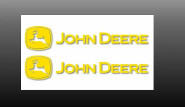 2X for John Deere Premium Vinyl Sticker 2-Pack Yellow 9" 12", 15", 24" or 36"-