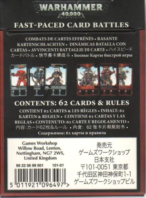 Warhammer 40k Citadel Combat Cards / Space Marines - Chaos Kartenspiel 2017 2