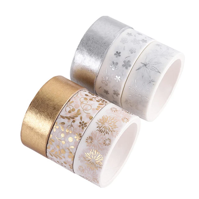 Lot de 6 rouleaux de ruban adhésif Washi, ruban de masquage décoratif en