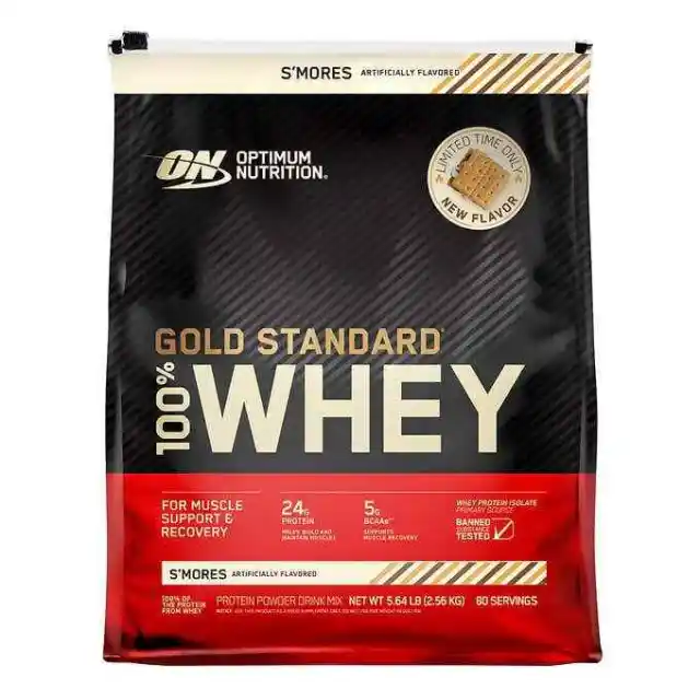 Optimum Nutrition Gold Standard 100% Whey Protein Powder, S'mores, 5.64 lbs