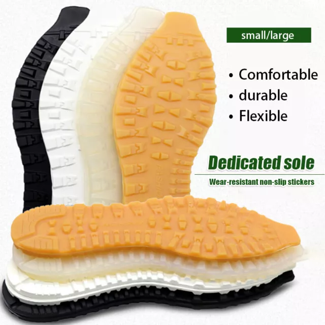 Thick Mens Stick On Full Soles Heel Sport Shoe Repair Anti-Slip Grip Rubber Pads