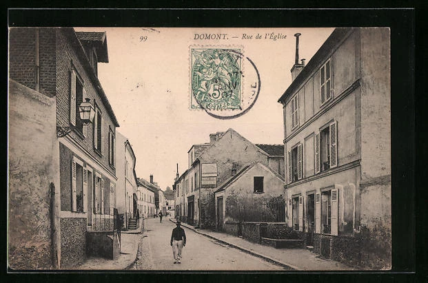 CPA Domont, Rue de l´Eglise 1907