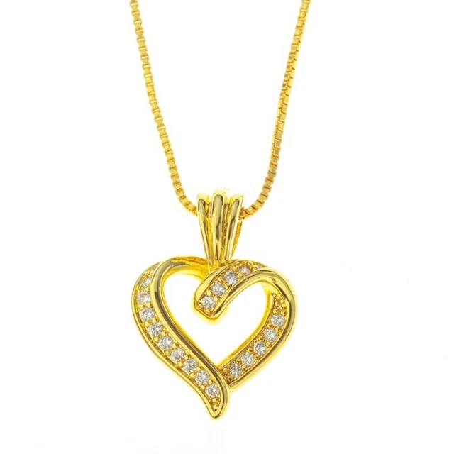 Pendentif Cœur En Or 18 Carats Avec Perle - Ancien, Poinçonné, Très Bon État