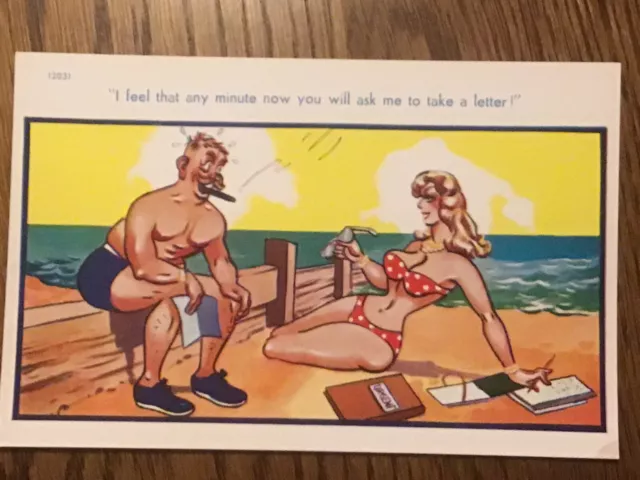 Saucy Seaside Postcard 12031 TROW. Brook Publishing 1960’s . Unposted *Mint Con*