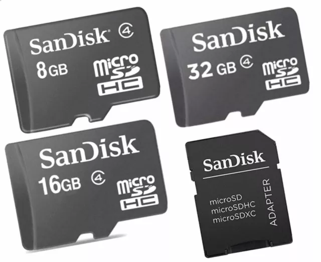 SanDisk 8GB 16GB 32GB Micro SD Micro SDHC Class4 TF Flash lot Memory Card -A