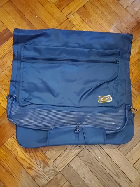 Vintage Verdi Folding Suit Garment Bag Blue 24" x 44"