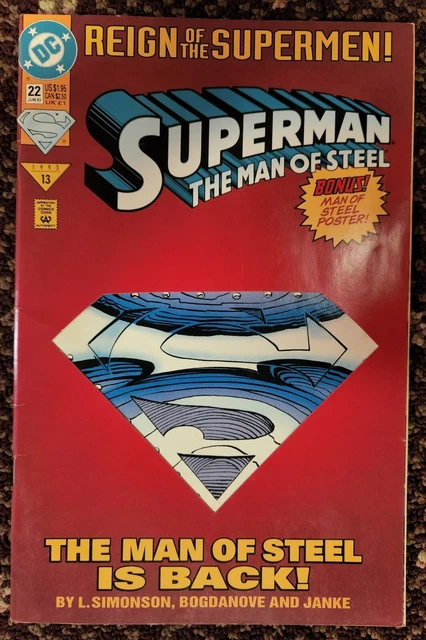 Superman: The Man of Steel #22 [Die-Cut Cover Edition] (Jun 1993, DC)