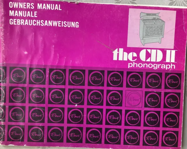 Rowe CD2 Owners Manual