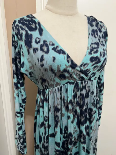 Lani California Long Sleeve Blue Tie Dye Maxi Dress Size S 3