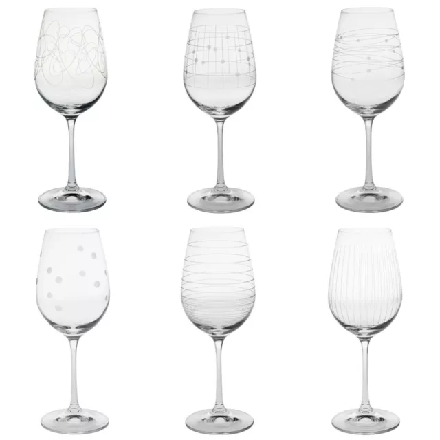 Coffret de 6 verres à pied Graphik 35 cl cristallin 8 cm table passion