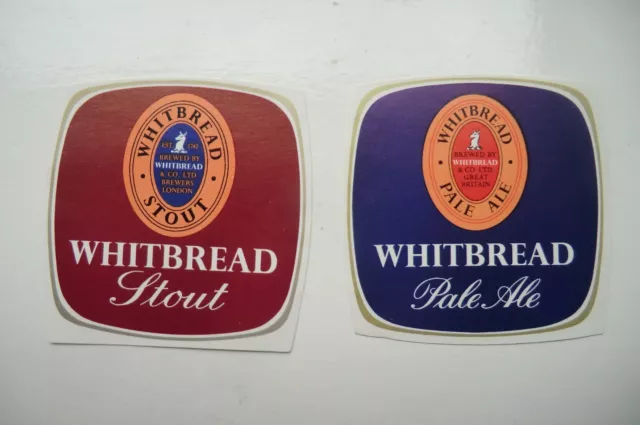 Mint Pair Whitbread Stout & Pale Ale London Brewery Paper Labels