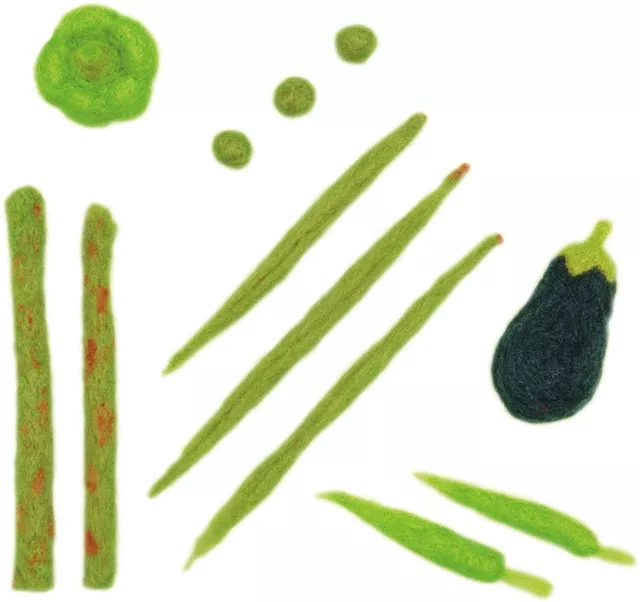 Kit de fieltro de lana Hamanaka ACLAINE Vegetal Achrenene Vegetal Verde Vegetabl