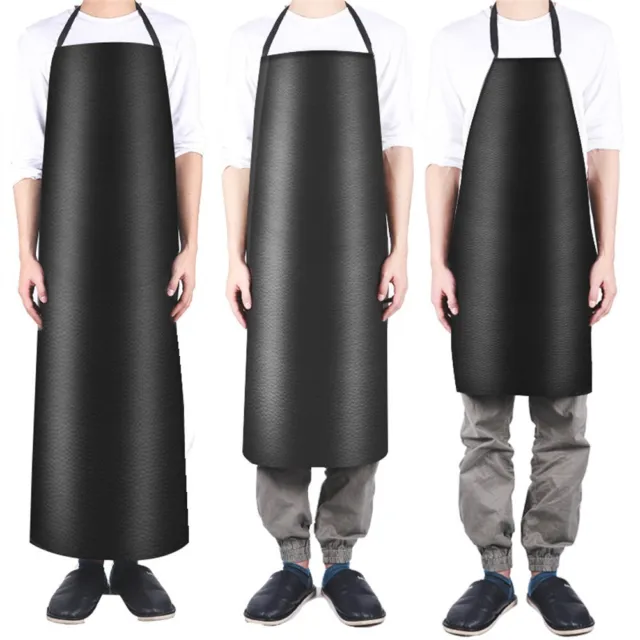Kitchen Supplies Apron PVC Leather Soft For Work Heavy Duty Waterproof