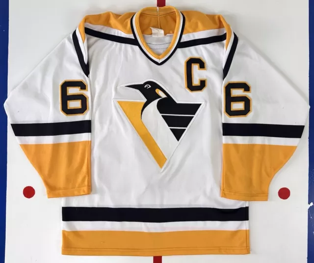 Vintage Pittsburgh Penguins Jersey Mario Lemieux Nutmeg Mills NHL