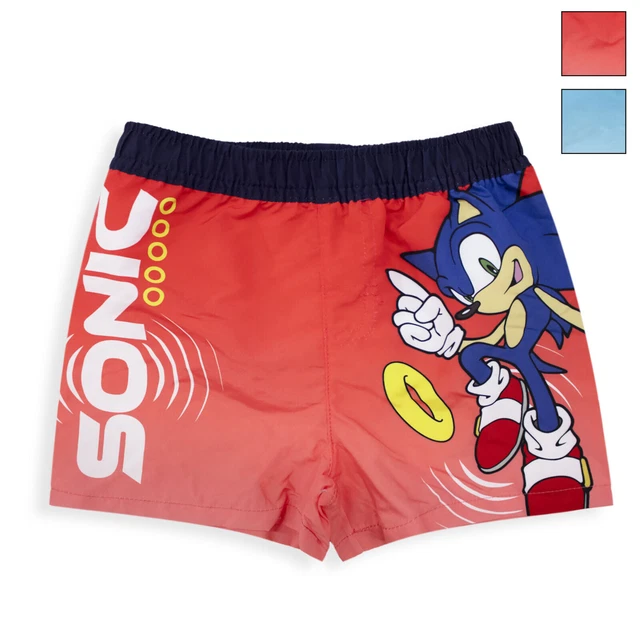 United Labels Maillot De Bain Garçon Sonic The Hedgehog Bleu - Design Action, Confort Élastique, Officiel SEGA