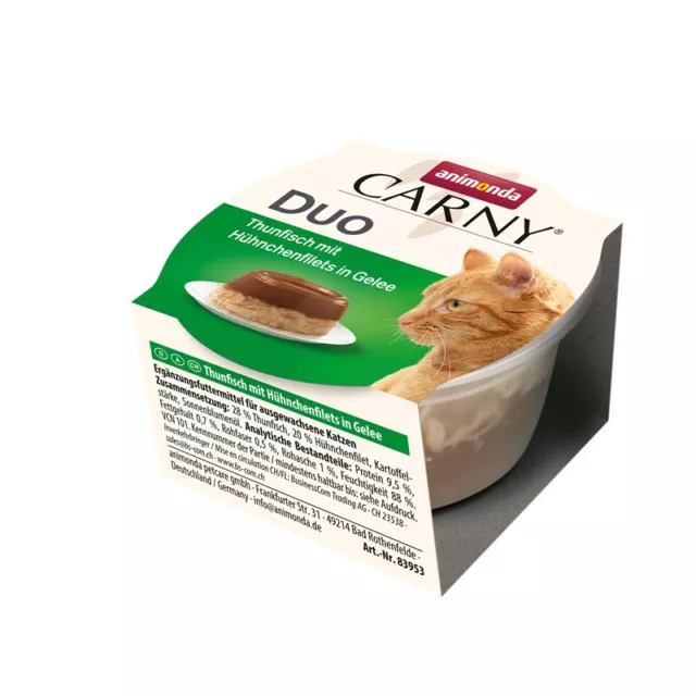 Animonda Carny Adulto Dúo Atún & Pollo en Gelatina 24 X 70g ( 33,27€/ KG)