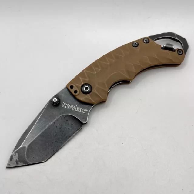 Kershaw Shuffle II 8750TTANBW Tan Blackwash Pocket Knife Tanto Bottle Opener