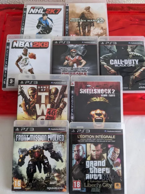 lot jeux ps3 playstation 3 GTA 4 integrale army of two call of duty shellshock 2