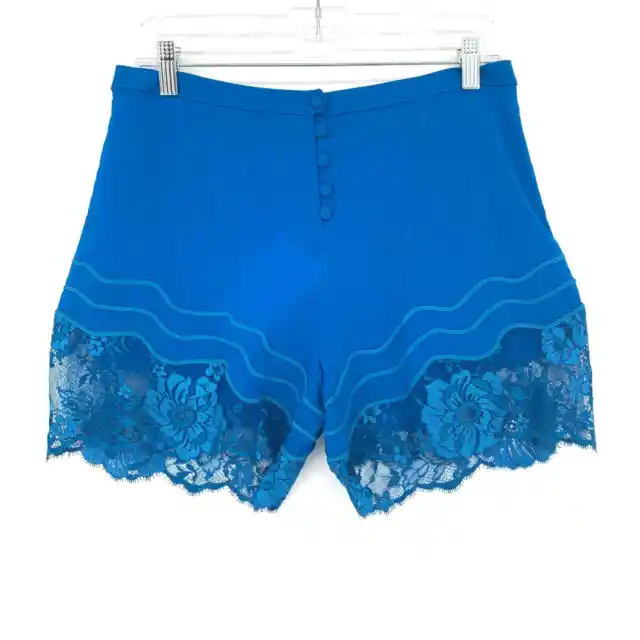 LA PERLA Women's Size Small Lace Trim Desert Rose Shorts Teal Blue NWT