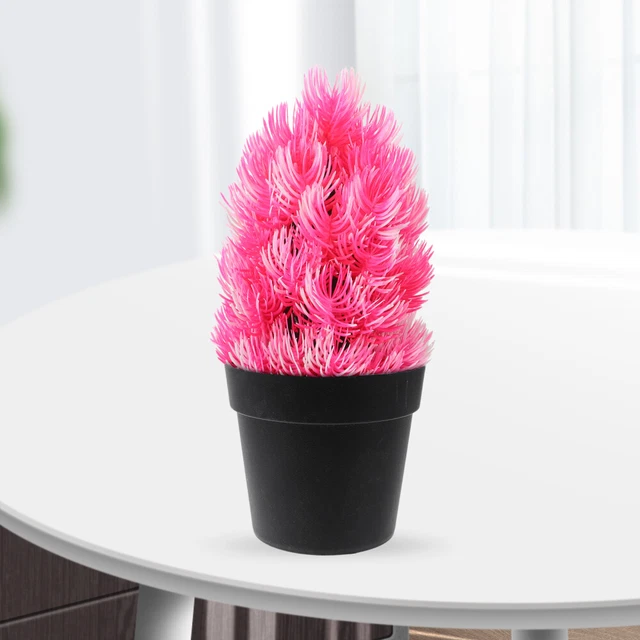 Piante in vaso, simulazione bonsai artificiale, decorazione tavolo rustica,