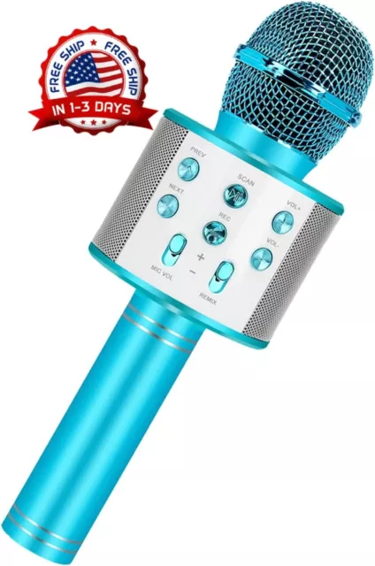 Juguetes Para Ninas De 5-12 Anos Microfono Inalambrico De Bluetooth Karaoke Mic