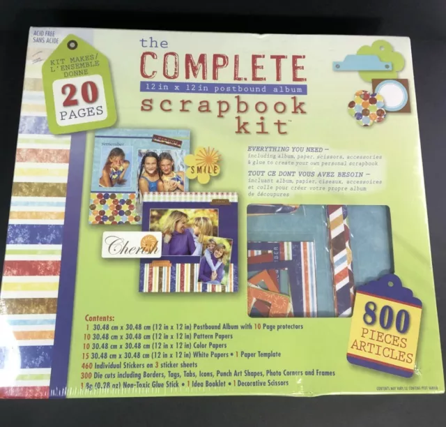 Westrim Scrapbook Kit 800 Piezas 2006 El Álbum Completo 12x12 Posentado Sellado