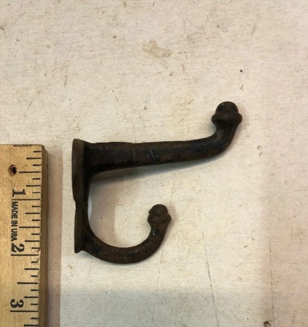Vintage Federal Style Acorn Tip Antique Coat Hat Hook Hall Tree