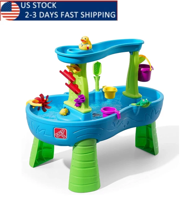 Rain Showers Splash Pond Water Table | Kids Water Play Table with 13-Pc Set