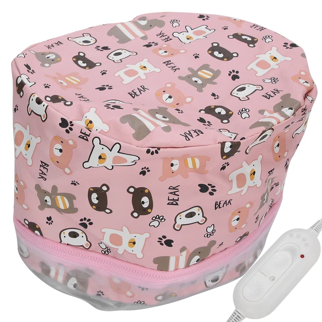 (US Plug 110V)Electric Hair Heating Cap Adjust Oil Treatment Steamer Hat PLM