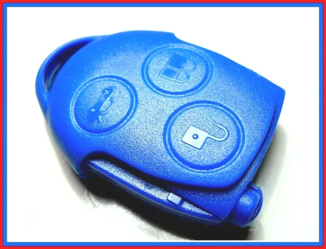 NEW 3 BUTTON BLUE KEY FOB REMOTE for FORD TRANSIT MK7, 433Mhz, 4D63 80 bit