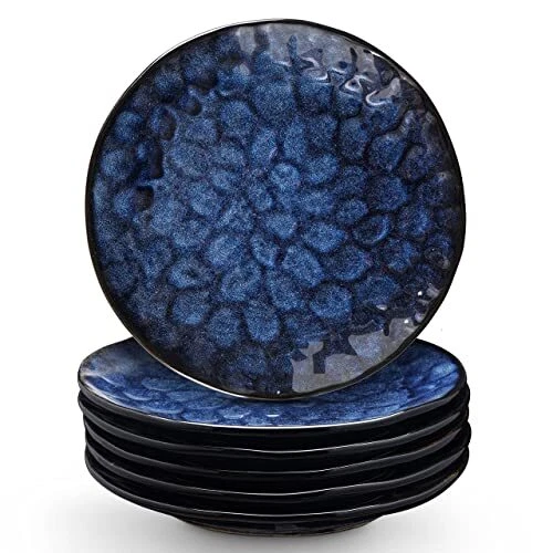 Juego de platos de cena Vicrays de 6,10,5 pulgadas (26,7 cm), redondo, microondas, horno,