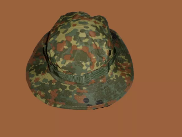 New German Flecktarn Camouflage Trilam Boonie Hat Size X- Large 2