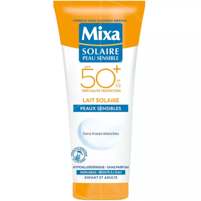 Mixa solaire - Lait solaire hypoallergénique SPF 50 Peaux sensi