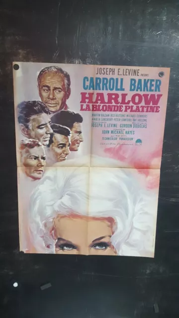 Affiche Cinema Usa Harlow La Blonde Platine  1965     80X60Cm