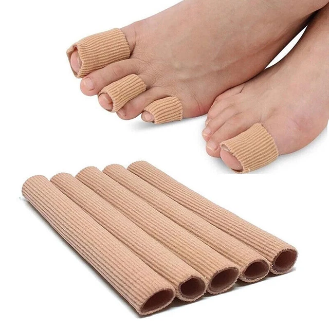 Fabric Gel Tube Bandage Cover Toe Finger Foot Pain Relief Feet Protector Protect