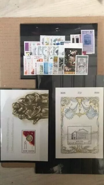 belgique 1980 année complète neuf sans charnière