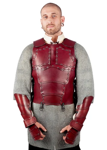 Armure De Torse En Cuir - Costume Viking Médiéval - LARP SCA - Cuir Brun