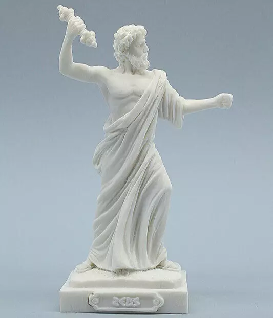 Zeus God Mythology Statue Handmade Marble Ancient Greek Roman Sculpture