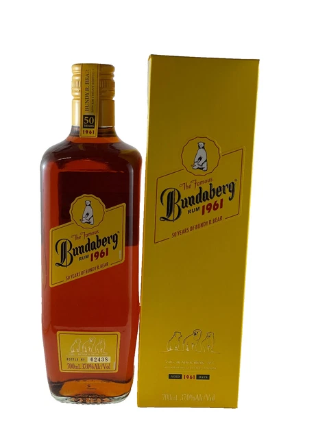 Bundaberg Rum Birthday Bear 1961 Retro Label Mint Low No 2438, Boxed
