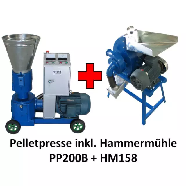 PELLETPRESSE U. HAMMERMÜHLE Set - Pellet Press Hammer Mill 7,5/2,2 kW  380/230 V EUR 2.649,00 - PicClick DE